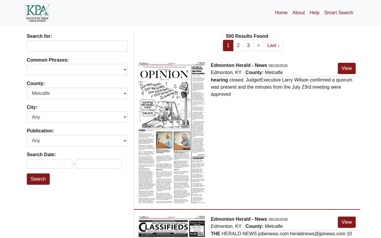 Metcalfe County crime news archive and police reports